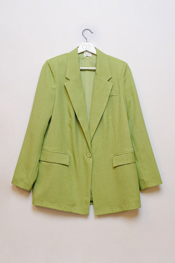 Q2 Blazer oversized texturizado en verde