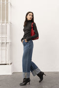 JEANS TURN UP WIDE LEG - ZeniShop 