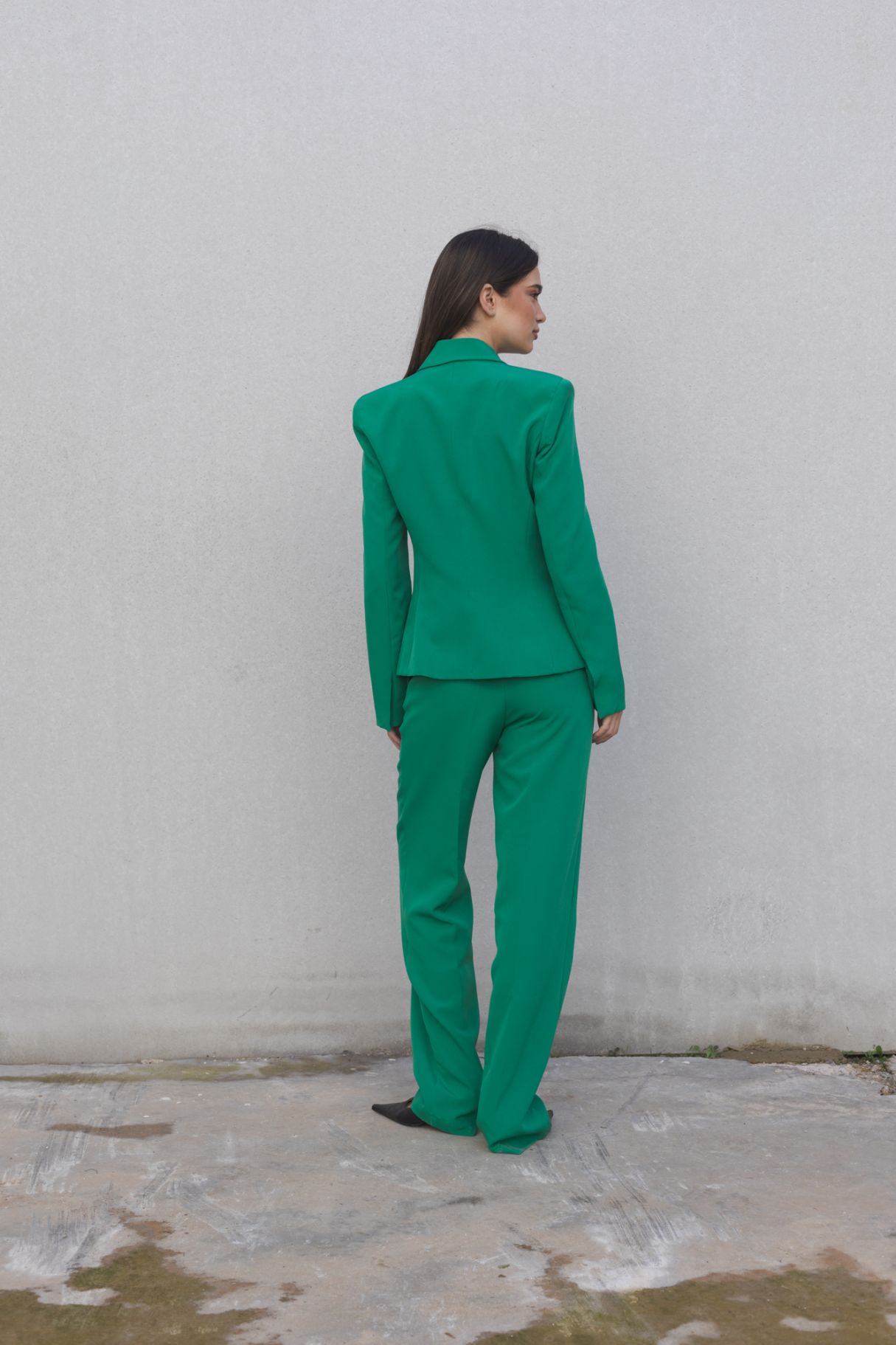 Blazer entallada verde Emarola - ZeniShop 